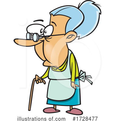Old Woman Clipart #1728477 by toonaday