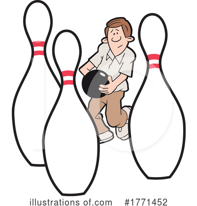 Bowling Clipart #1771452 by Johnny Sajem