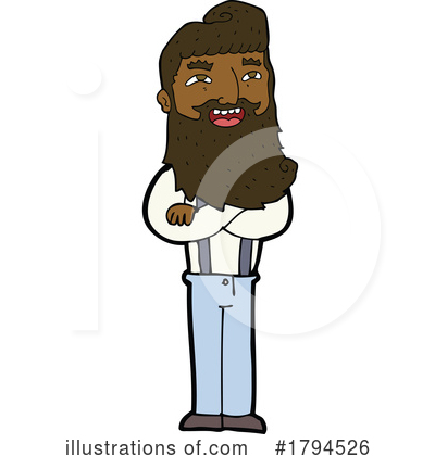 Bearded Man Clipart #1794526 by lineartestpilot