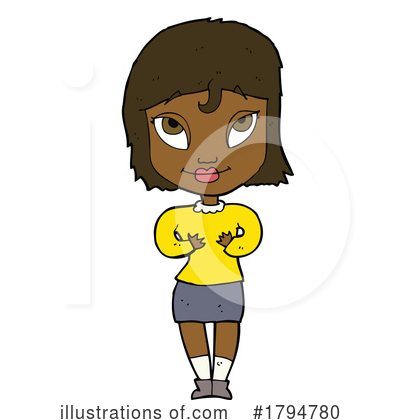 Black Woman Clipart #1794780 by lineartestpilot