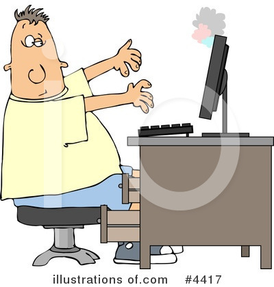 Computer Monitor Clipart #4417 by djart