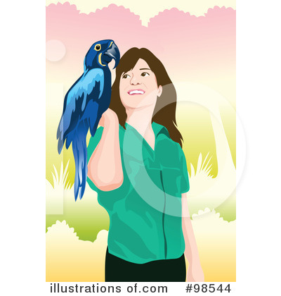 Royalty-Free (RF) Pet Bird Clipart Illustration by mayawizard101 - Stock Sample #98544
