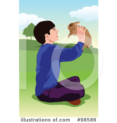Royalty-Free (RF) Pet Rabbit Clipart Illustration by mayawizard101 - Stock Sample #98586