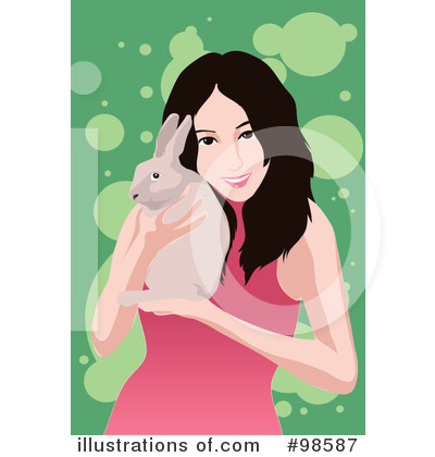 Royalty-Free (RF) Pet Rabbit Clipart Illustration by mayawizard101 - Stock Sample #98587