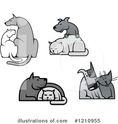 Cat And Dog Clipart #1210955 by Vector Tradition SM