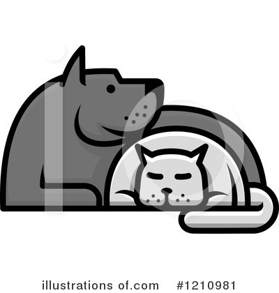 Cat And Dog Clipart #1210981 by Vector Tradition SM