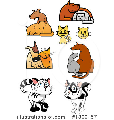 Dog And Cat Clipart #1300157 by Vector Tradition SM