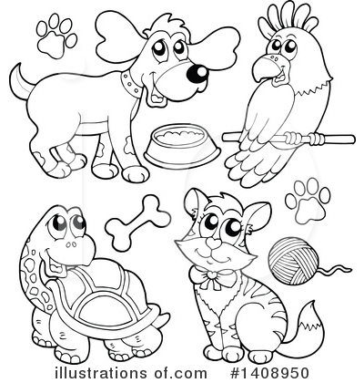 Royalty-Free (RF) Pets Clipart Illustration by visekart - Stock Sample #1408950