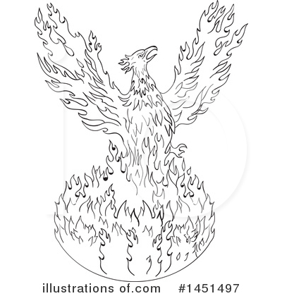 Royalty-Free (RF) Phoenix Clipart Illustration by patrimonio - Stock Sample #1451497
