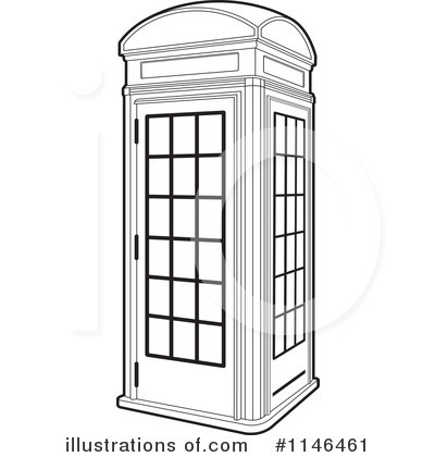 Phone Booth Clipart #1146461 by Lal Perera