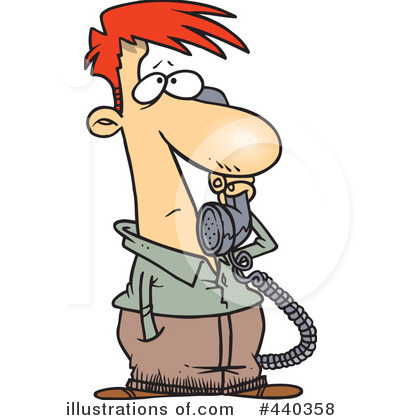 Royalty-Free (RF) Phone Call Clipart Illustration by toonaday - Stock Sample #440358