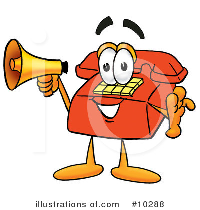 Royalty-Free (RF) Phone Clipart Illustration by Mascot Junction - Stock Sample #10288