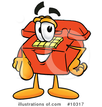 Royalty-Free (RF) Phone Clipart Illustration by Mascot Junction - Stock Sample #10317