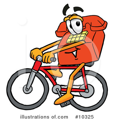 Bicyclist Clipart #10325 by Mascot Junction