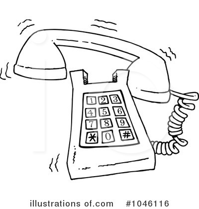 Royalty-Free (RF) Phone Clipart Illustration by toonaday - Stock Sample #1046116