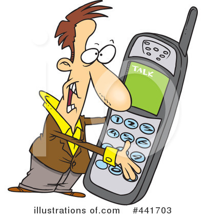 Royalty-Free (RF) Phone Clipart Illustration by toonaday - Stock Sample #441703