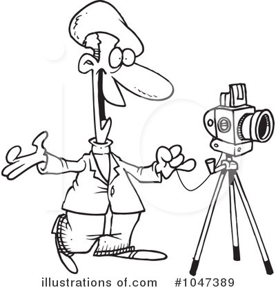 Royalty-Free (RF) Photographer Clipart Illustration by toonaday - Stock Sample #1047389
