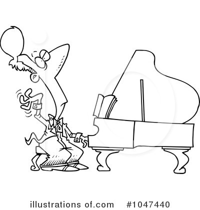 Royalty-Free (RF) Piano Clipart Illustration by toonaday - Stock Sample #1047440