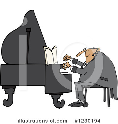 Royalty-Free (RF) Piano Clipart Illustration by djart - Stock Sample #1230194
