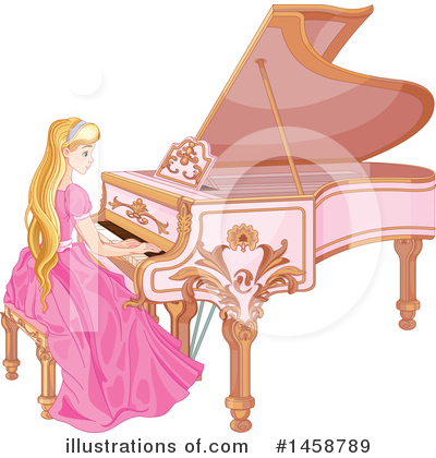 Royalty-Free (RF) Piano Clipart Illustration by Pushkin - Stock Sample #1458789