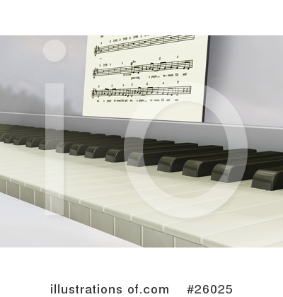 Royalty-Free (RF) Piano Clipart Illustration by KJ Pargeter - Stock Sample #26025