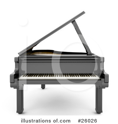 Royalty-Free (RF) Piano Clipart Illustration by KJ Pargeter - Stock Sample #26026