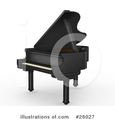Royalty-Free (RF) Piano Clipart Illustration by KJ Pargeter - Stock Sample #26027