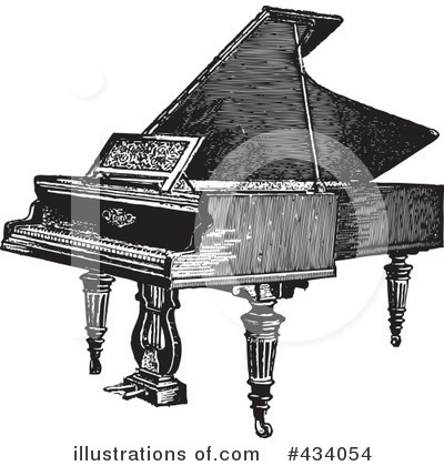 Royalty-Free (RF) Piano Clipart Illustration by BestVector - Stock Sample #434054