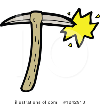 Royalty-Free (RF) Pickaxe Clipart Illustration by lineartestpilot - Stock Sample #1242913