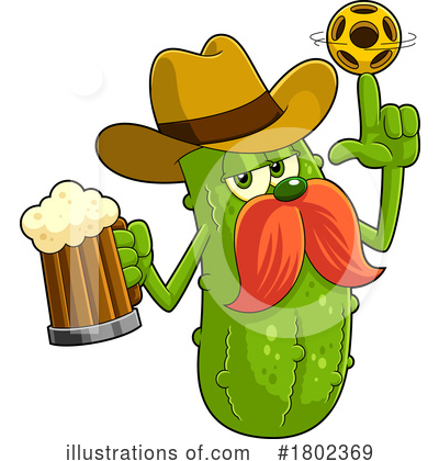 Royalty-Free (RF) Pickleball Clipart Illustration by Hit Toon - Stock Sample #1802369