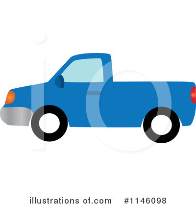 Royalty-Free (RF) Pickup Truck Clipart Illustration by Rosie Piter - Stock Sample #1146098