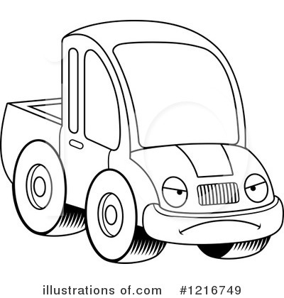 Royalty-Free (RF) Pickup Truck Clipart Illustration by Cory Thoman - Stock Sample #1216749