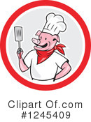 Pig Chef Clipart #1245409 by patrimonio