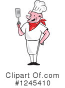 Pig Chef Clipart #1245410 by patrimonio