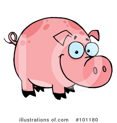 Royalty-Free (RF) Pig Clipart Illustration by Hit Toon - Stock Sample #101180