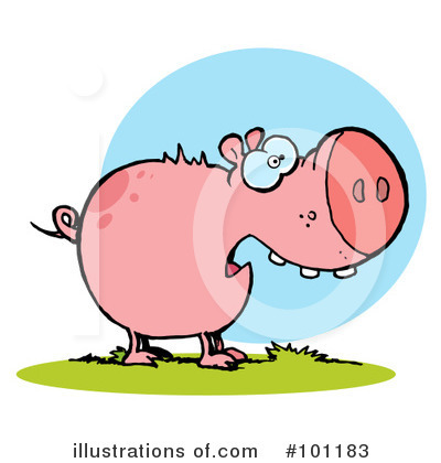 Royalty-Free (RF) Pig Clipart Illustration by Hit Toon - Stock Sample #101183