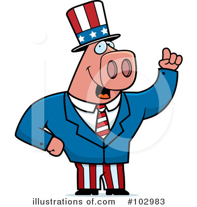 Pig Clipart #102983 by Cory Thoman