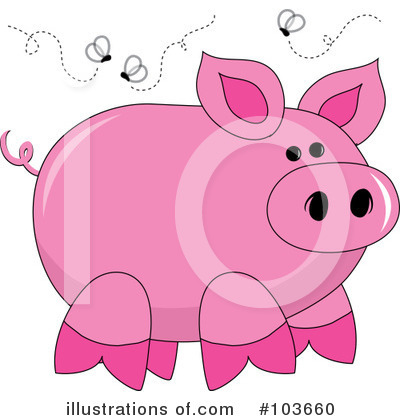 Royalty-Free (RF) Pig Clipart Illustration by Pams Clipart - Stock Sample #103660