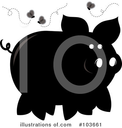 Royalty-Free (RF) Pig Clipart Illustration by Pams Clipart - Stock Sample #103661