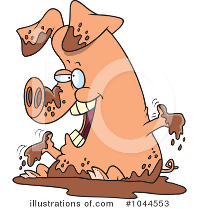 Royalty-Free (RF) Pig Clipart Illustration by toonaday - Stock Sample #1044553