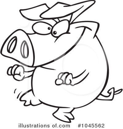 Royalty-Free (RF) Pig Clipart Illustration by toonaday - Stock Sample #1045562