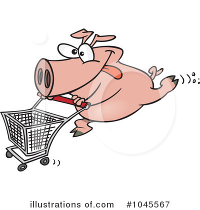 Royalty-Free (RF) Pig Clipart Illustration by toonaday - Stock Sample #1045567