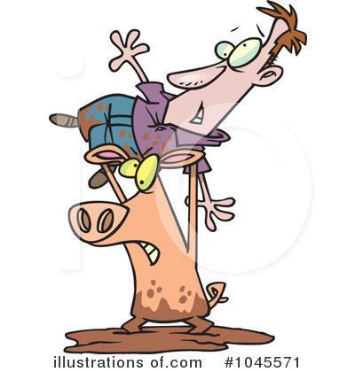 Royalty-Free (RF) Pig Clipart Illustration by toonaday - Stock Sample #1045571
