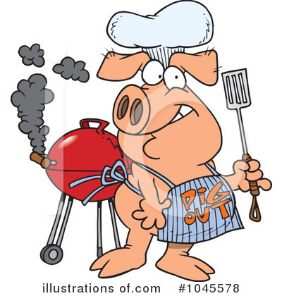 Royalty-Free (RF) Pig Clipart Illustration by toonaday - Stock Sample #1045578