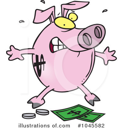Piggy Bank Clipart #1045582 by toonaday