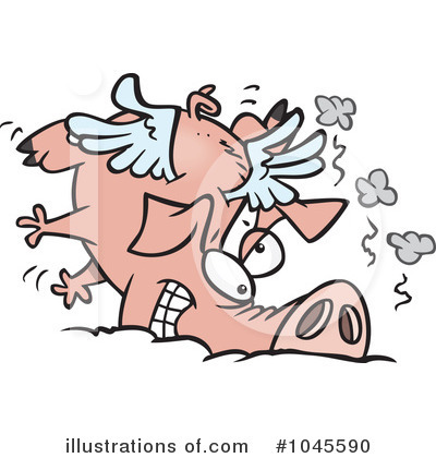Flying Pig Clipart #1045590 by toonaday