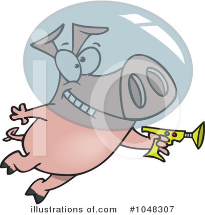 Royalty-Free (RF) Pig Clipart Illustration by toonaday - Stock Sample #1048307