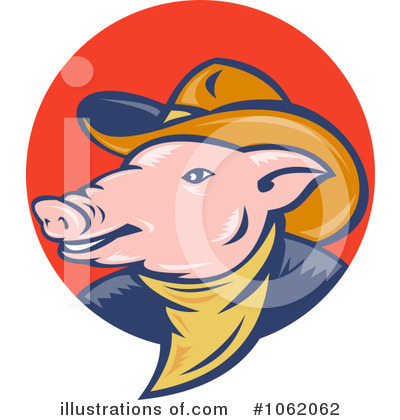 Royalty-Free (RF) Pig Clipart Illustration by patrimonio - Stock Sample #1062062