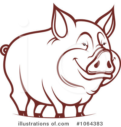Royalty-Free (RF) Pig Clipart Illustration by Vector Tradition SM - Stock Sample #1064383