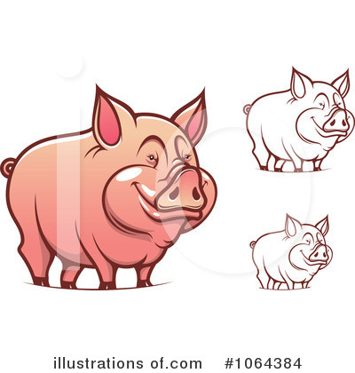 Royalty-Free (RF) Pig Clipart Illustration by Vector Tradition SM - Stock Sample #1064384